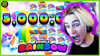 XQC WINS HUGE ON DOUBLE RAINBOW SLOT