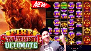 1st Look At Pragmatics Newest Slot! Fire Stampede Ultimate: Ridin The Respin. Bought Bonus & Natty!