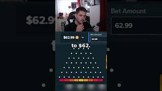 HIGH RISK $62 PLINKO BALLS!  #shorts  #plinko