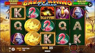 Great Rhino Deluxe Slot Review (Demo Playthrough)