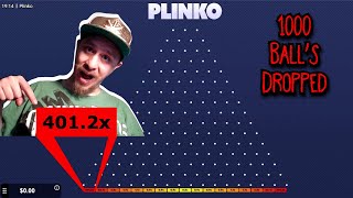 Dropping 1000x Plinko Ball's!! Will A Huge On Hit!! (Hacksaw Gaming Plinko Slot Machine)