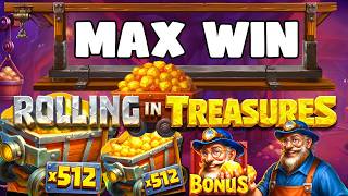 WE GOT A MAX WIN ON ROLLING IN TREASURES !! | NEW PRAGMATIC PLAY ONLINE SLOT