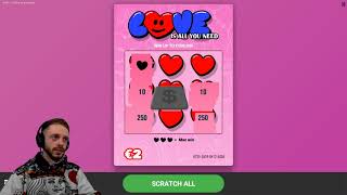 LOVE IS ALL YOU NEED | HACKSAW GAMING SCRATCHCARD REVIEW | 5minutespins | Betchelor