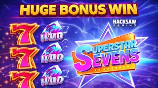 SUPERSTAR SEVENS 🔥 HUGE BONUS WIN! | Hacksaw Gaming Slot | INSANE SEVENS BONUS
