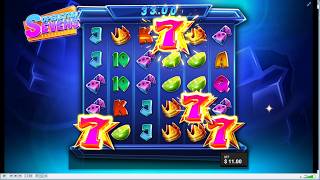 FOUR BONUS on SUPERSTAR SEVENS - Hacksaw Gaming Slot! #superstar #sevens #hacksaw #gaming #casino
