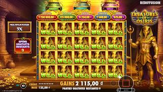WILD WIN on TREASURES of OSIRIS! #slot #pragmaticplay #treasures #osiris #grand #bitcoin #crypto