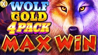 🔥 Wolf Gold 4 Pack MAX WIN 🔥 In The NEW Online Slot EPIC Big WIN - Pragmatic Play (Casino Supplier)